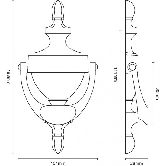 Croft 1771 Traditional Adam Door Knocker