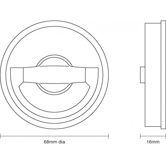 Croft 1804C Circular Flush Latch Handle