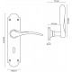 Croft 2050 Oxford Door handles on Arched Backplate 