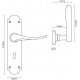 Croft 2060L Cambridge Door handles on Arched Backplate