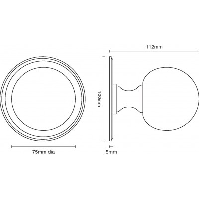 Croft 6405 Large Ball Centre Door Knob