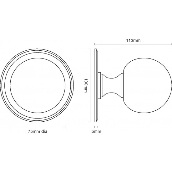 Croft 6405 Large Ball Centre Door Knob