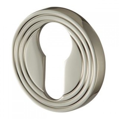 Contemporary 232 Round Reeded Escutcheon Euro Profile