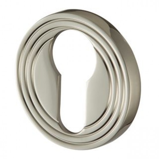 Contemporary 232 Round Reeded Escutcheon Euro Profile