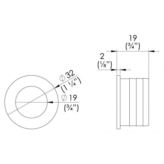 Round Sliding Door Finger Edge Pull 