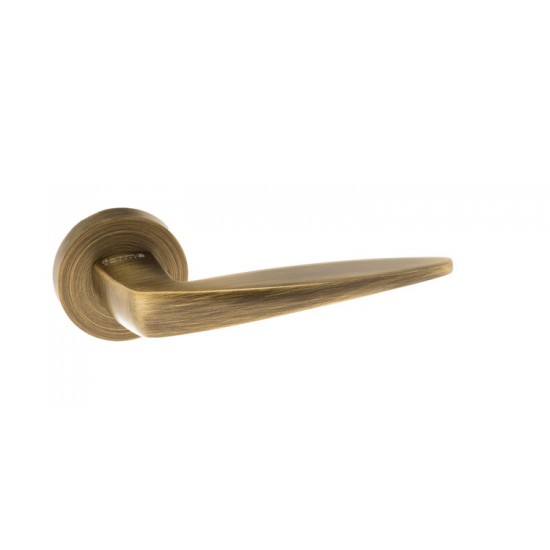 Atlantic UK Forme Foglia FMR272 Door Handle on a Round Minimal Rose