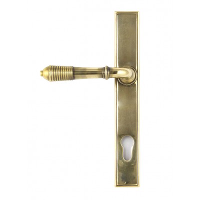 From the Anvil Reeded Slimline Sprung Lever Espag. Lock Set