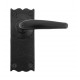 From the Anvil Cast Oak Door Lever Handle in Black