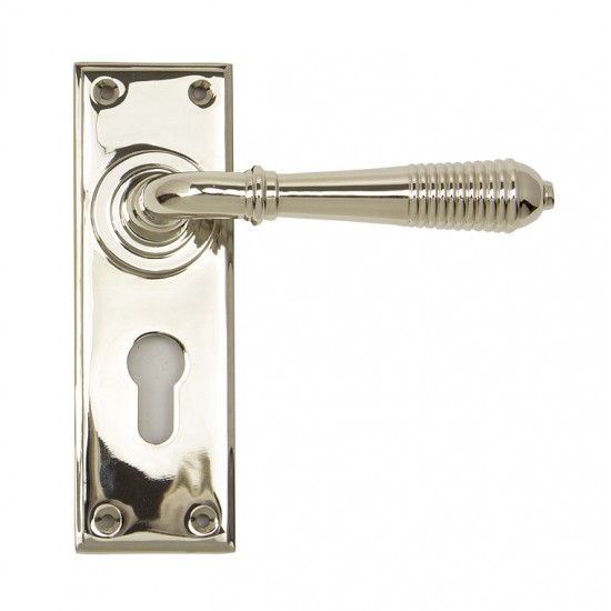 From the Anvil Reeded Lever Euro Lock Set