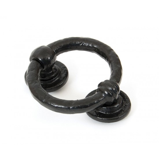 From the Anvil 4" Ring Door Knocker in Black