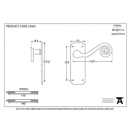 From the Anvil Monkey Tail Lever Latch Set