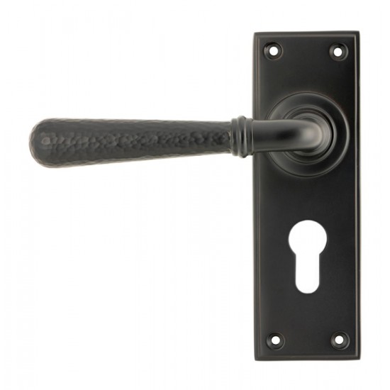 From the Anvil Hammered Newbury Lever Euro Lock Set