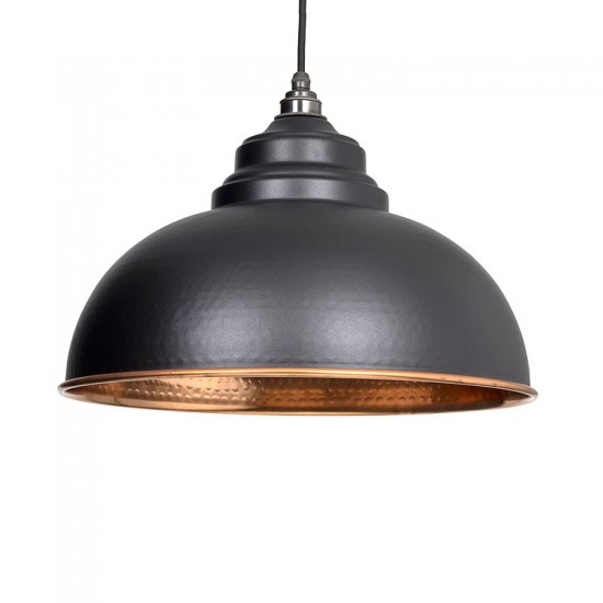 From the Anvil Harborne Pendant Hammered Copper Ceiling Light