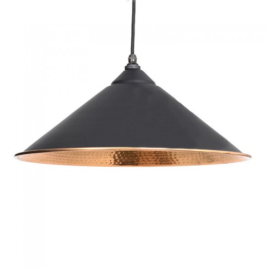 From the Anvil Yardley Pendant Hammered Copper Ceiling Light