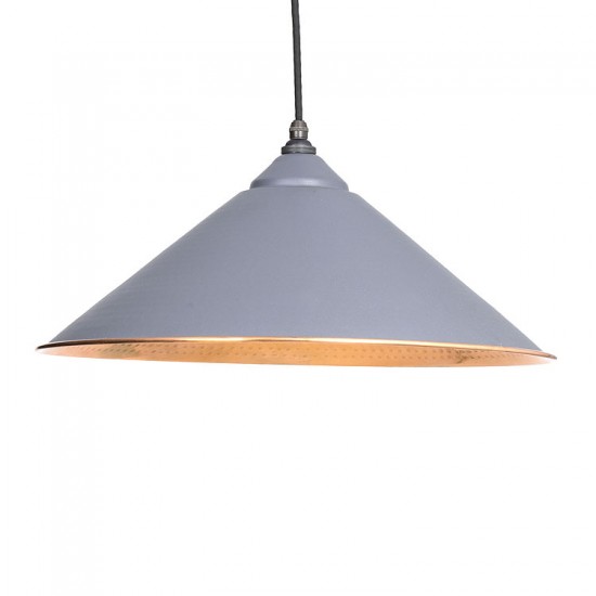 From the Anvil Yardley Pendant Hammered Copper Ceiling Light