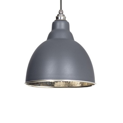 From the Anvil Brindley Pendant Hammered Nickel Ceiling Light