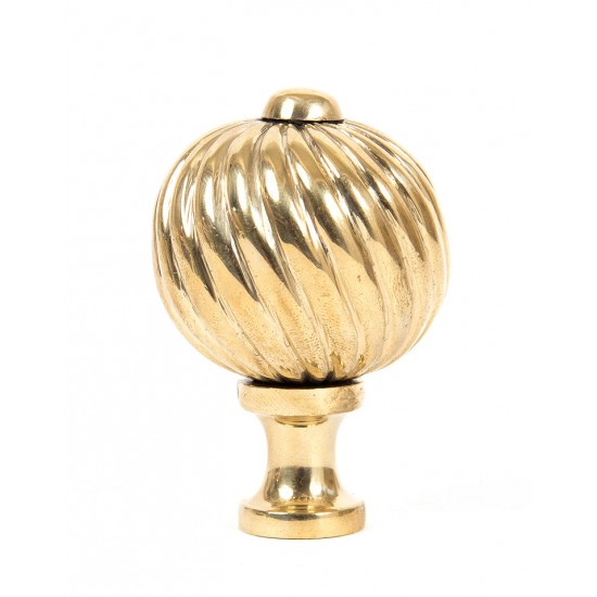 From the Anvil Spiral Cabinet Knob - Medium in Polished Brass