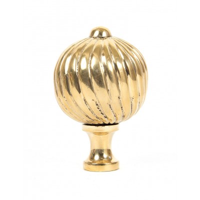 From the Anvil Spiral Cabinet Knob - Large in Polished Brass