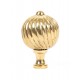 From the Anvil Spiral Cabinet Knob - Large in Polished Brass