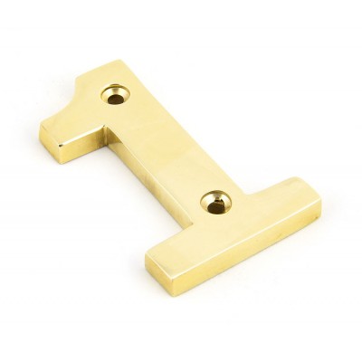 From the Anvil Numerals 0-9 in Polished Brass