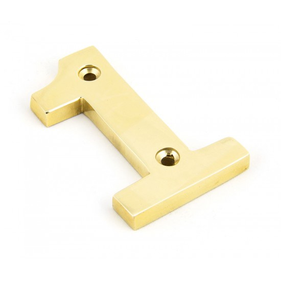 From the Anvil Numerals 0-9 in Polished Brass