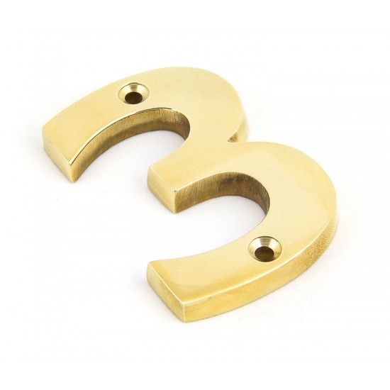 From the Anvil Numerals 0-9 in Polished Brass