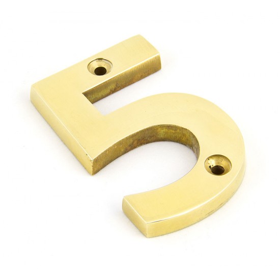 From the Anvil Numerals 0-9 in Polished Brass