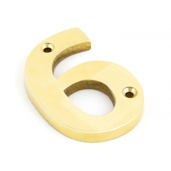 From the Anvil Numerals 0-9 in Polished Brass