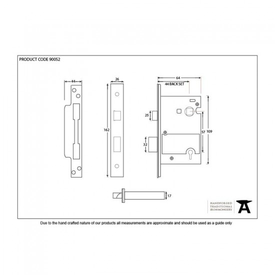 From the Anvil 2½" 5 Lever Heavy Duty BS Sash Lock