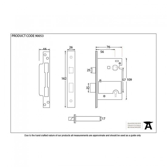 From the Anvil 3" 5 Lever Heavy Duty BS Sash Lock