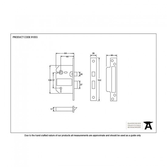 From the Anvil 2½" 5 Lever BS Sash Lock