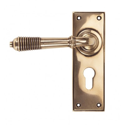 From the Anvil Reeded Lever Euro Lock Set