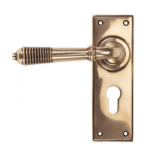 From the Anvil Reeded Lever Euro Lock Set