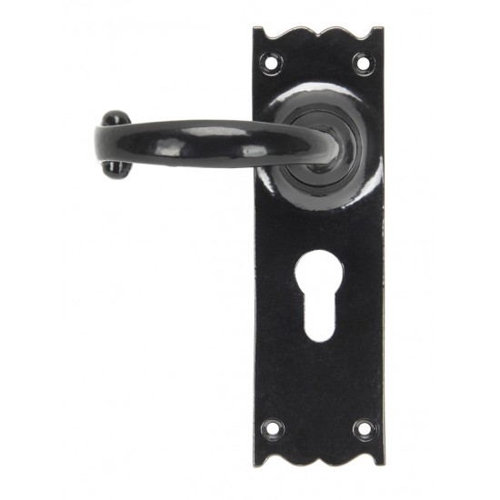 From the Anvil Cast Cottage Lever Handle in Black