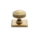 Fluted Art Deco Cabinet Knob on Square Plate