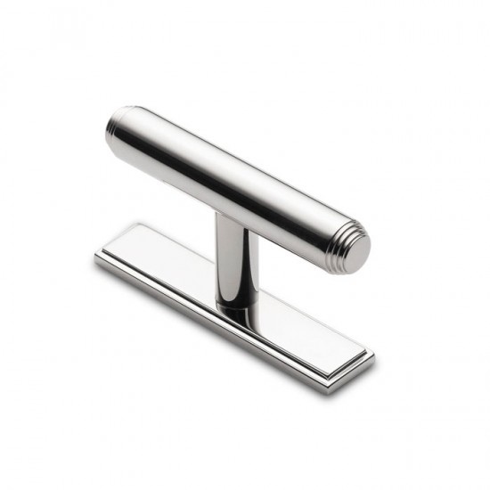 Deco End T bar Cabinet Pull on backplate