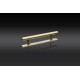 Deco End T bar Cabinet Pull on backplate