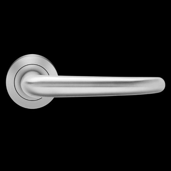 Karcher Design Elba ER22 Door Lever Handle on a Round Rose