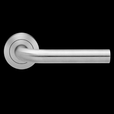 Karcher Design Malta ER25 Door Lever Handle on a Round Rose