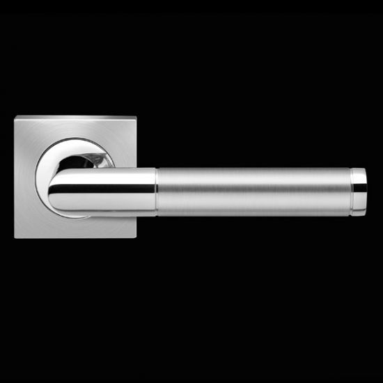 Karcher Design Rio Steel ER34Q Door Lever Handle on a Square Rose