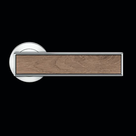 Karcher Design Torino R53 Door Handle on a Round Rose - Chrome