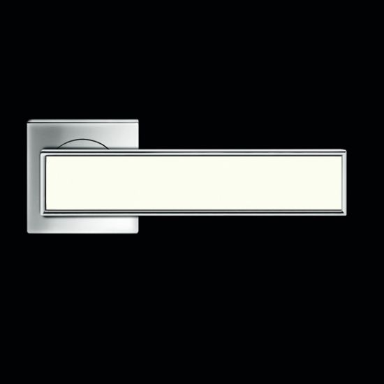 Karcher Design Torino R53Q Door Handle on a Square Rose - Chrome