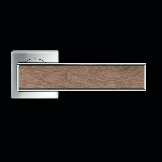 Karcher Design Torino R53Q Door Handle on a Square Rose - Chrome