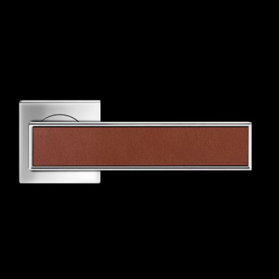 Karcher Design Torino R53Q Door Handle on a Square Rose - Chrome