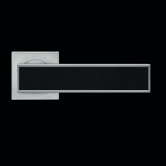 Karcher Design Torino R53Q Door Handle on a Square Rose - Satin Nickel