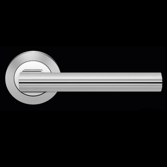 Karcher Design Chicago R220 Door Lever Handle on a Round Rose