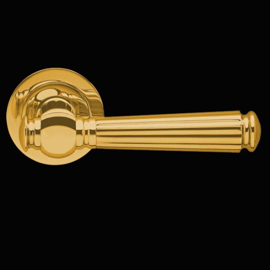 Karcher Design Schöntal R260 Door Lever Handle on a Round Rose