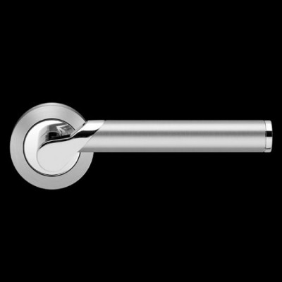 Karcher Design Straight R38 Door Lever Handle on a Round Rose