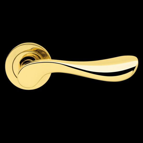 Karcher Design Stockholm R79 Door Lever Handle on a Round Rose