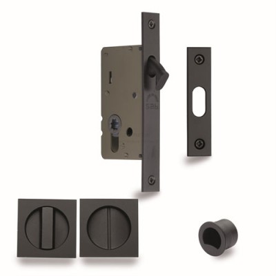 Sliding Door Lock with Square Privacy Turns